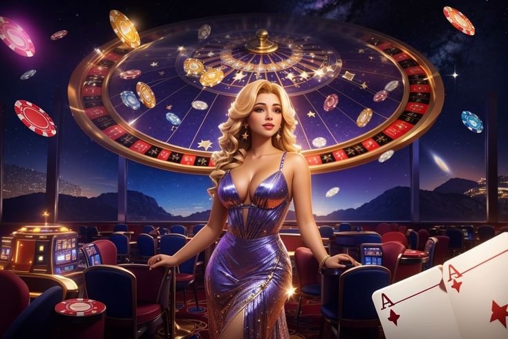Tampilan tema Double Fortune yang tertata